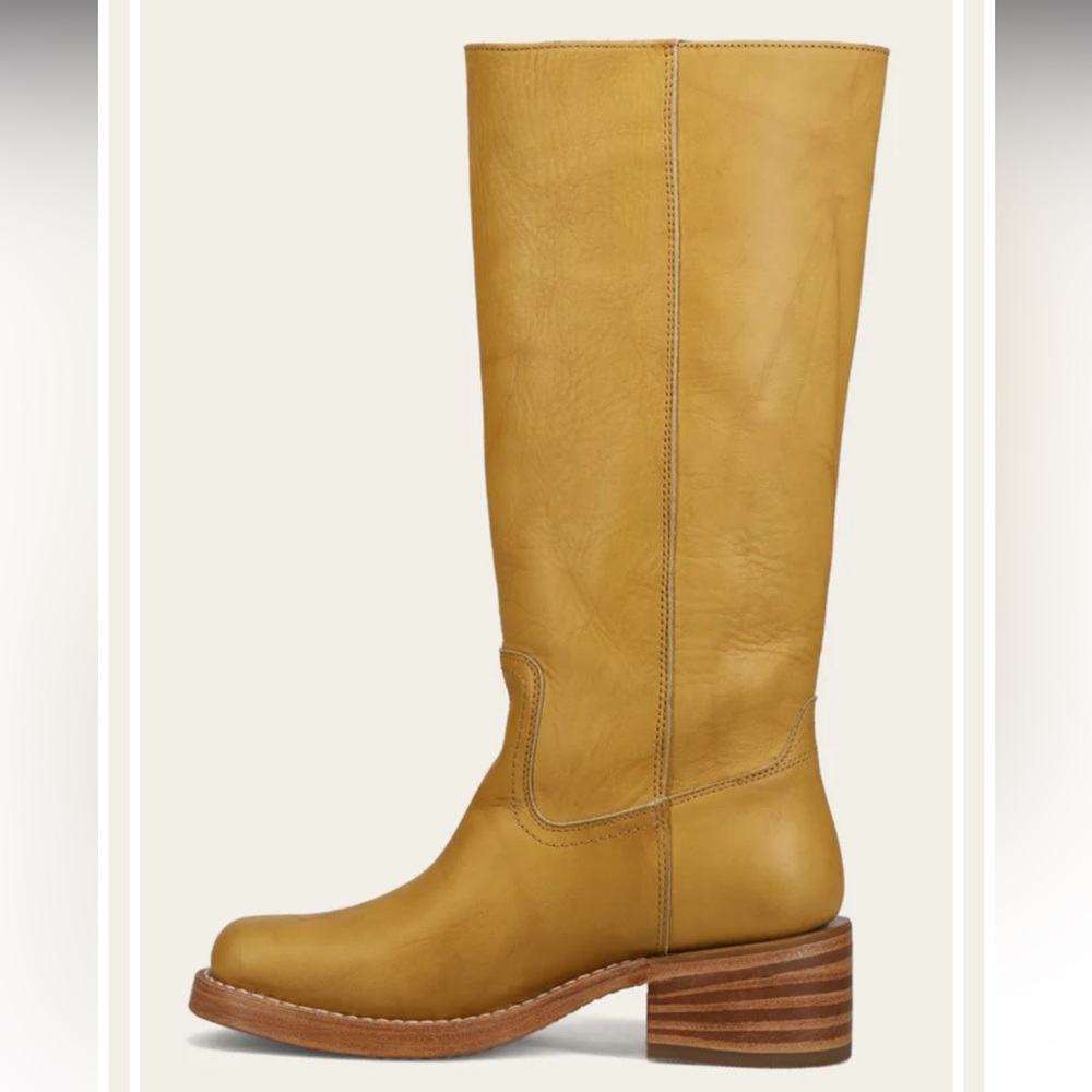 Frye Women's Tall Leather Boots - Mustard